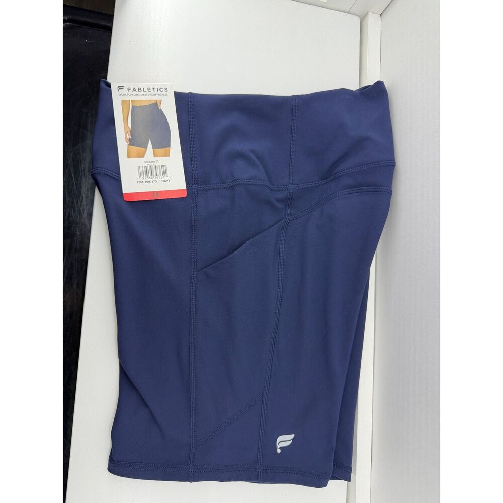 Fabletics Women's Oasis Pureluxe Bike Short w/ Pockets Workout / Yoga / Biking